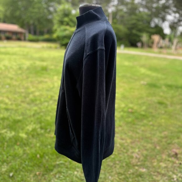 Banana Republic Black full-zip sweater XL Pockets Ribbed - Picture 5 of 10